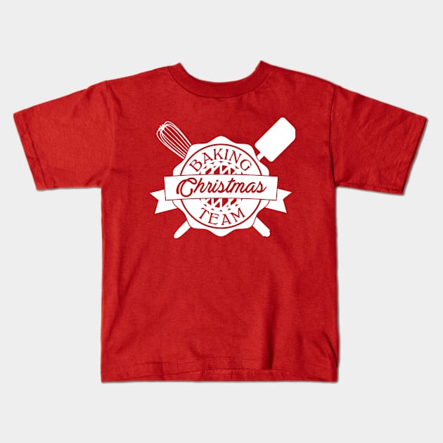 Christmas Baking Team Kids T-Shirt by kathleenjanedesigns